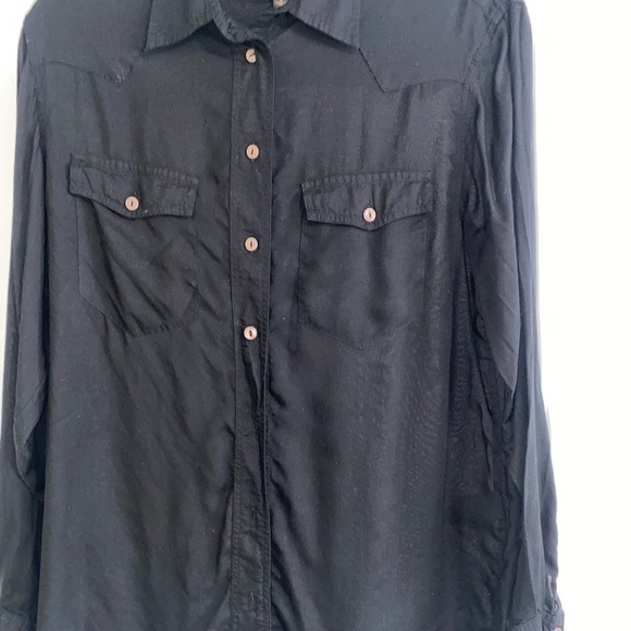 Frye Black Button Down Shirt - Picture 3 of 3